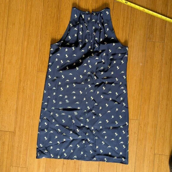 Theory dress navy with white bird patten - size 2 - Picture 7 of 8